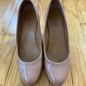 J crew round toe wedges